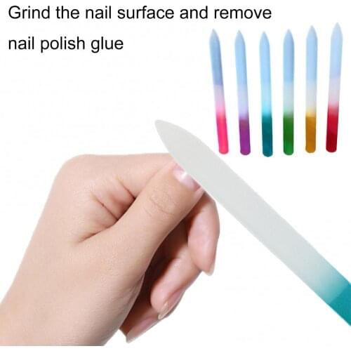 50% Hot Sale 6pcs Nail File Double Sided Use Nail Trimming Glass Home Nail Manicure Applies For Home