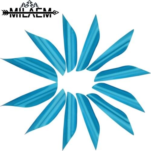 50 Pcs 1.75 inch Archery Spiral Feather for Carbon Arrow Fiberglass Arrow Shaft DIY Bow and Arrow Hunting Shooting Accessories