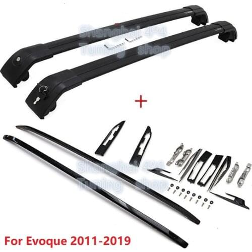 Black Rail rack cargo carrier for Land Rover Range Rover Evoque 2010-2019 luggage roof rack roof rail cross bar