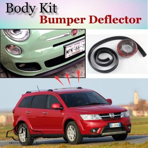 Bumper Lip Deflector Lips For Fiat Freemont Front Spoiler Skirt For TG Friends to Car View Tuning / Body Kit / Strip
