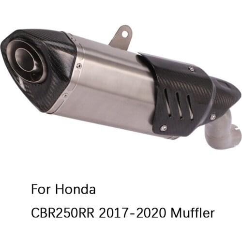 For Honda CBR250RR CBR250 2017-2020 Motorcycle Exhaust Pipe 470mm Muffler Escapes Removable DB Killer Slip On Original Catalyst
