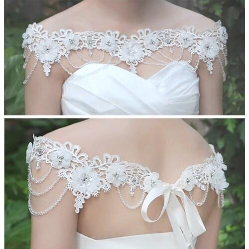 TRiXY G04 Elegant Beaded Bridal Wrap Bolero Bride Cocktail Wedding Jacket Wedding Bolero Coat Gorgeous Jacket Wrap on Shoulders