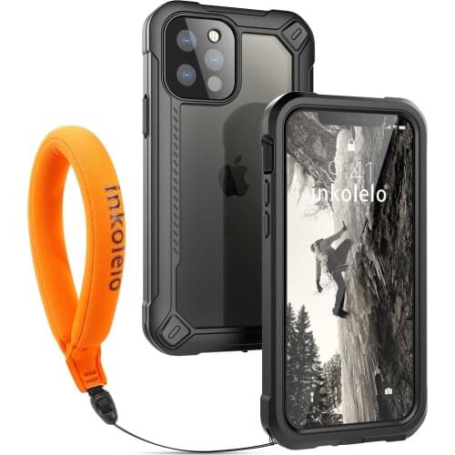 Inkolelo iPhone 12 Pro Waterproof Case, New Style Built-in Screen IP68 Full Sealed Shockproof Cover for Swimming Diving Summer