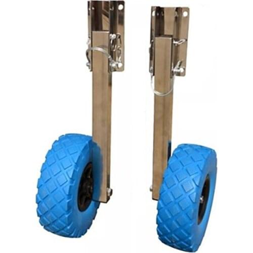 Stainless Steel Boat Transom Launching Wheel for Inflatable Boat Kayak Dinghy Raft Trolley Accessories Solid/Inflated Wheels