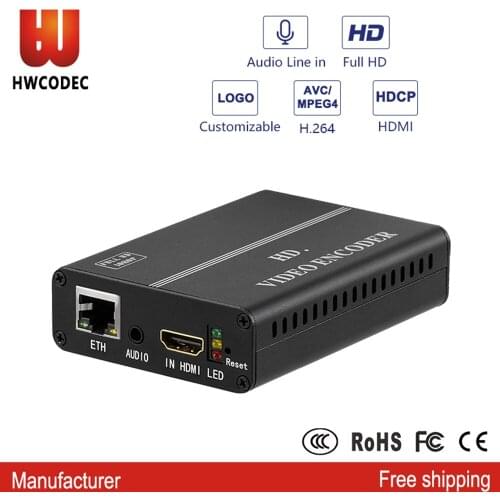 HWCODEC H8110P HDMI IP Video Streaming IPTV Encoder Full HD 1080P H.264 to Ethernet Wowza Youtube HDMI Live Streaming Encoder