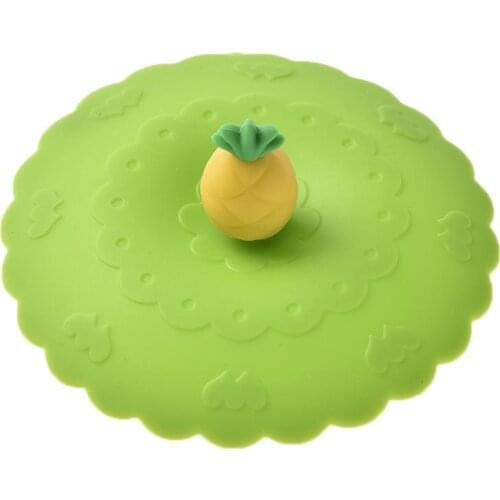 Cute Silicone Leakproof Cup Lids Heat Resistant Reusable Sealed Cover Kitchen Accessories Tea Cup Suction Seal Cap Cup Lid