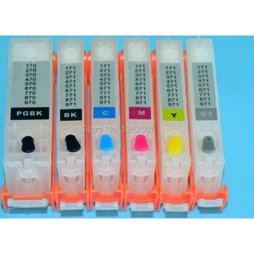 Pgi-770 cli-771 pgi 770 cli 771 Refll ink Cartridge Refill kit For Canon pixma 7770 MG7770 printer bulk ink cartridge with chip