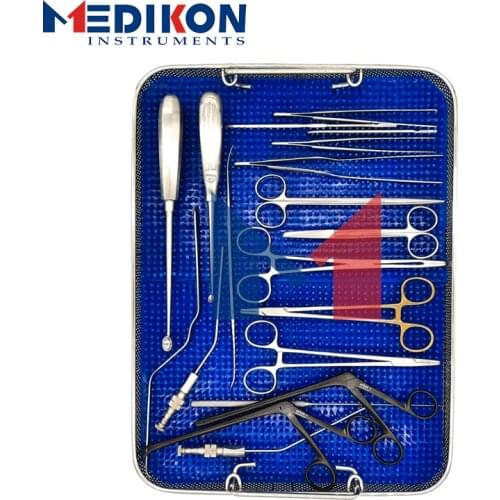 WFNS neurosurgery neurectomy neurologic spine spinal surgery instruments tools Set Tray maxillofacial neuro surgical set