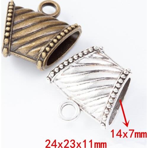 NEW 5pcs/lot 24x23x11mm Two Colors Plated DIY Jewelry Accessories Vintage Zinc Alloy Tee Buckle Connector Pendant