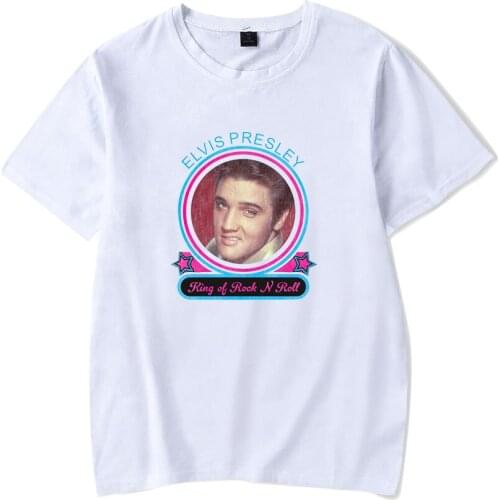 New Arrival Elvis Presley Short Sleeve T-shirt women Men Cotton Harajuku High Quality Elvis Presley t shirt Casual white Tees