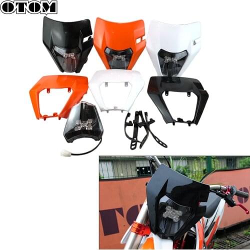 OTOM NEW Motorcycle LED Headlight Headlamp Head Light Supermoto Fairing For KTM EXC SXF MX XCW EXCF Six Days Dirt Bike Enduro