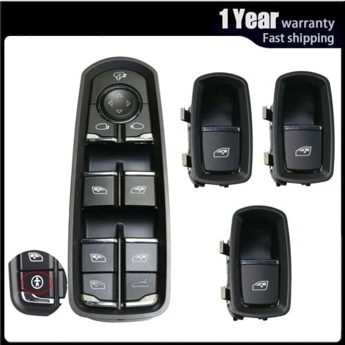 Window Control Switch Driver Passenger Side Button with Child Lock For Porsche Panamera Cayenne Macan 7PP959858MDML / RDML/ CDML