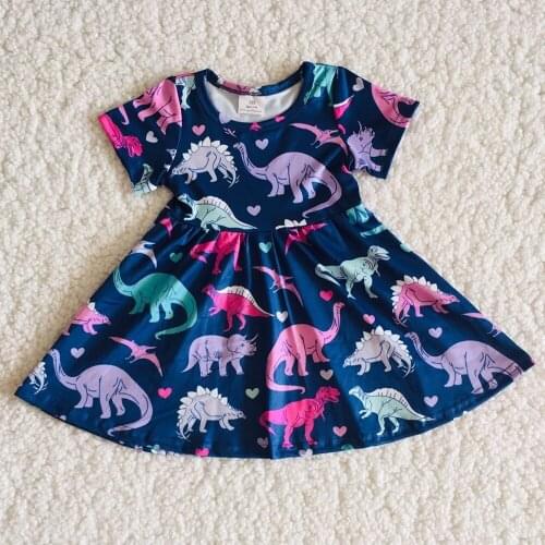 Hot Sale Baby Girls Designer Dress Short Sleeve Valentines Day Dress Kids Milk Silk Boutique Toddler Girls Dress Cute Outfits