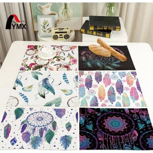 FYMX Dreamcatcher Napkin Mandala Element Catcher Good Dream Table Mat Home Kitchen Protection Tableware