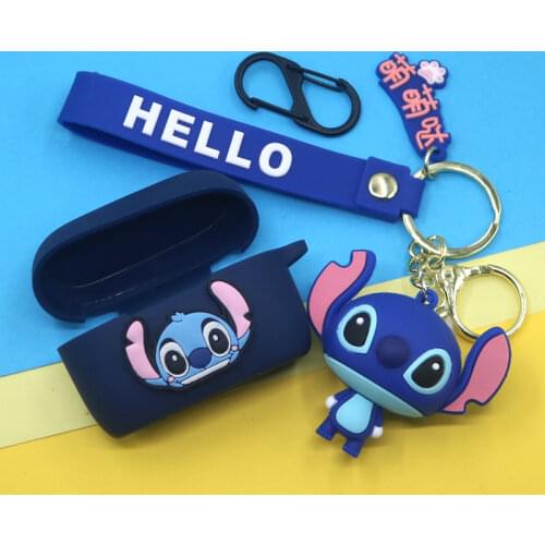 Disney Stitch Silicone Protective Cover Shell Anti-fall Earphone Case For Jabra Elite Active 75t True Wireless Bluetooth Earbuds