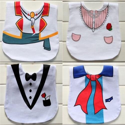 Infant Saliva Towels Newborn baby Dress shape cotton Burp Cloths Girl Casual bibs Boy bib aprons Fit 0-3 years CN