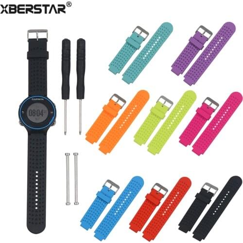 Replacement Silicone Watchbands for Garmin Forerunner 220 230 235 630 620 735XT Watch Strap With Pins & Tools