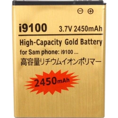 Ciszean 1x 2450mAh Gold Replacement Battery For Samsung galaxy S II S2 GT-i9100 I9103 i9050 B9062 I9108 M340S Batteries Batterij