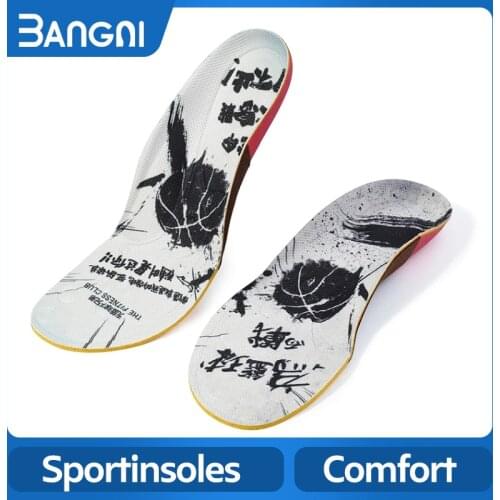 3ANGNI Arch Support Insole For Men Women Basketball Sport Insoles PU Foam Breathable Shoe Pad Heel Cup Cushion