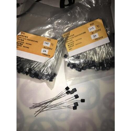 50 teile/los Neue RH 92/95/102/105/110/115/120/125/ 130/135/140/145 grad Thermische Sicherung 2A 250V