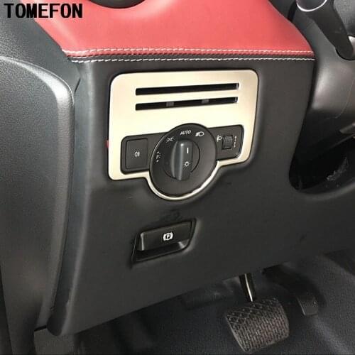 TOMEFON Car Accessories Styling For Benz V Class Vito W447 2014-2016 ABS Chrome Inner Head Light Switch Button Cover Trim 1pcs