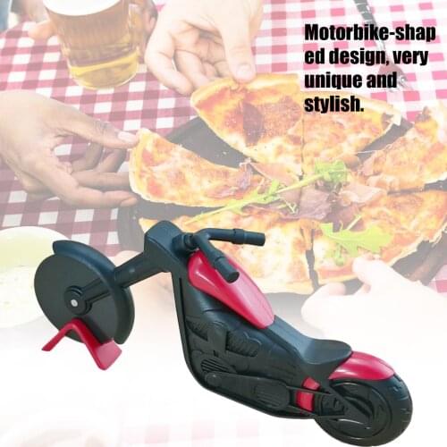 Unique Motorcycle Pizza Cutter Stainless Steel Pizza Wheel Cutter Motorbike Roller Pizza Chopper Slicer Peel Knives Knife Tools