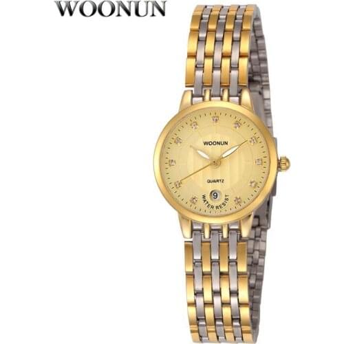 Woonun Women's Watches With Rhinestones