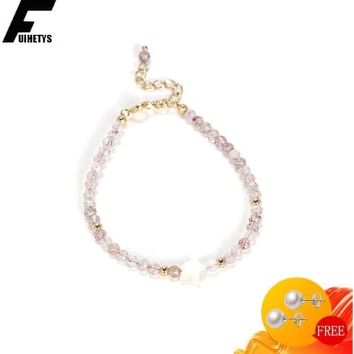 BaliJelry Trendy Silver Bracelet Round Crystal Gemstone Jewelry Accessories for Girl Birthday Party Gift Bracelets Dropshipping