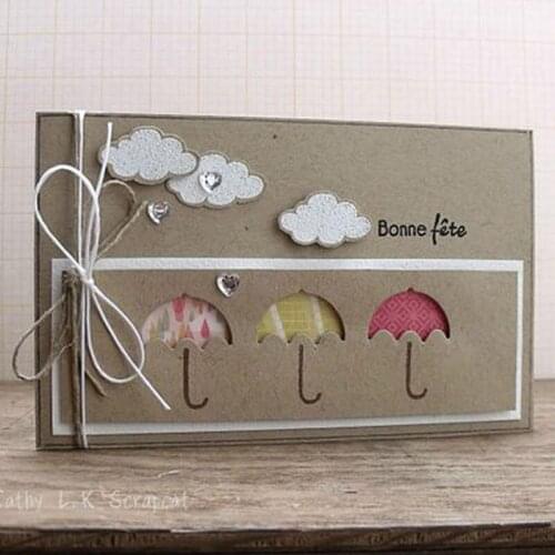 Umbrella Cloud Metal Cutting Dies Stencil for DIY Scrapbooking Photo Album Paper Card Decor Craft Diecuts New Die Cut