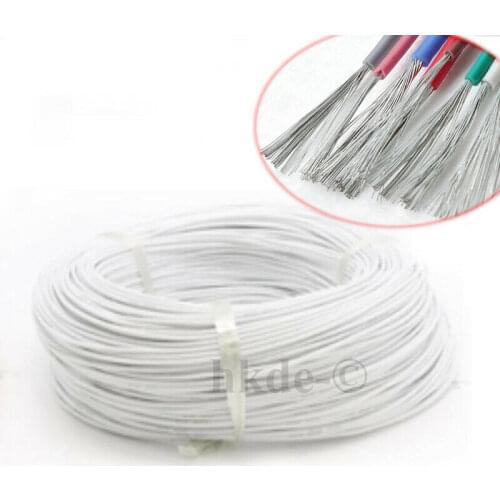 1-50Meters 14AWG-30AWG White Flexible Silicone Wire RC Cable UL3135 Tinned Copper Wire High Temperature Resistance