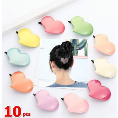 10Pcs/Lot Korean Women Hairgrip Fashion Accessories Hairs Clips Hairpin Solid Candy Color Cute Sweet Lovely for Girls Barrettes