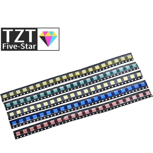 100PCS/LOT 5050 SMD White Red Blue Green Yellow 20pcs each Super Bright 5050 SMD LED Diodes Package Kit