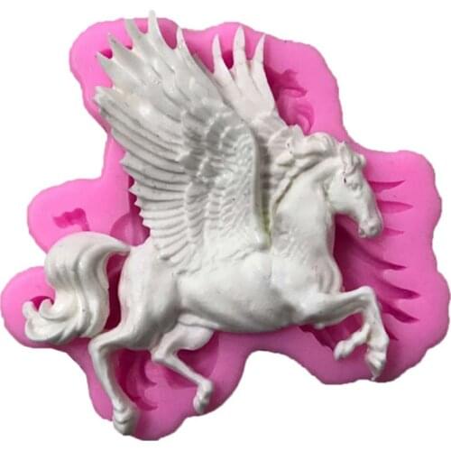3D Horse with Wing Shape Silicone Mold Cake Fondant Mold Cake Decorating Fondant Mould Chocolate Baking Mold Cake Decorating