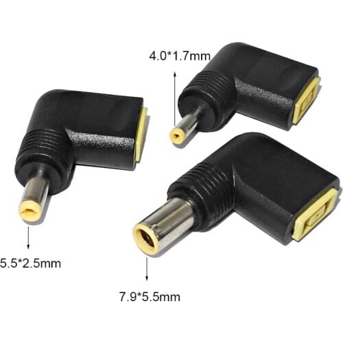 Laptop Power Adapter Connector DC Square Plug Female to 5.5x2.5 4.0x1.7 7.9x5.5mm Male Jack Converter for Asus Lenovo Notebook