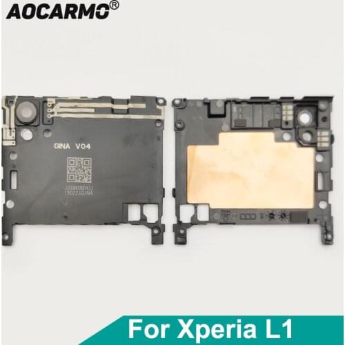 Aocarmo Rear Back Camera Lens Len With Frame Holder Signal Antenna Motherboard Cover For Sony Xperia L1 G3311 G3312 G3313