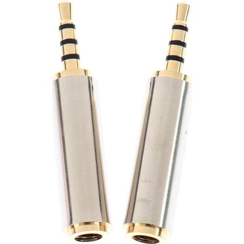 Jack 3.5 Mm Female To 2.5 Mm Male Audio Adapter Plug Connector For Aux Speaker Cable Stereo Headphone Headset Mic