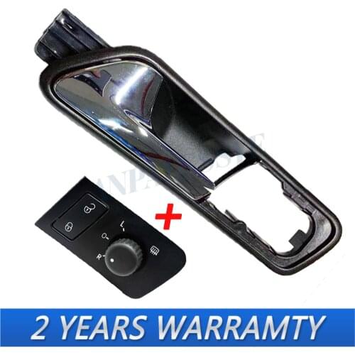 Car Inside Door Handle with Safety Door Lock Swith and Rearview Mirror Control Knob Switch For Touran