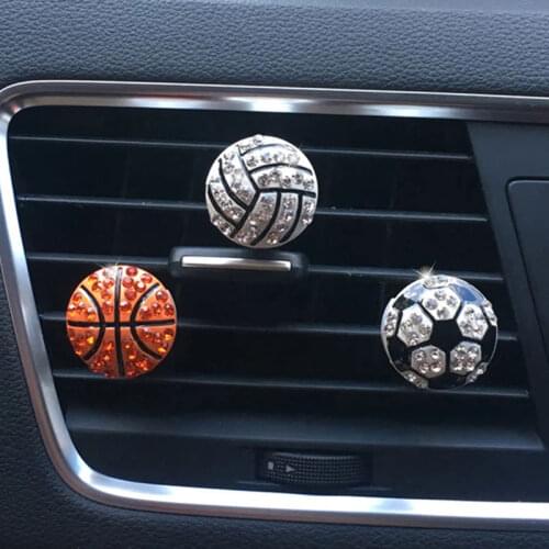 Car Accessories Interior Diamond Soccer Basketball Vent Clip Car Aroma Diffuser Car Flavor Scent Air Freshener car ornament