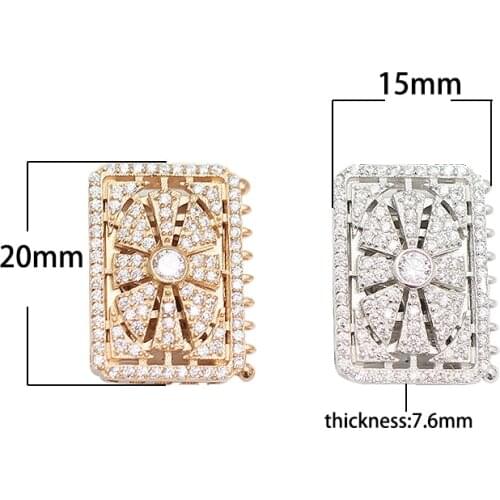 Beadsnice CZ Box Clasp Sterling Silver 7 Strand Clasp Pearl Bracelet Clasp DIY Jewelry Findings 39213