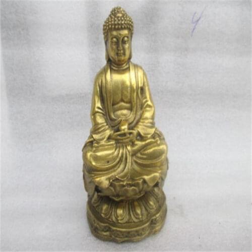 Antiguo Buda de cobre chino tenía estatua de budismo tibetano