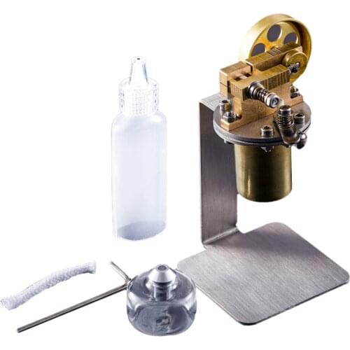 All-metal Horizontal Single Cylinder DIY Steam Engine Stem Model Set Early Building Kits Learning Model Toys For Children