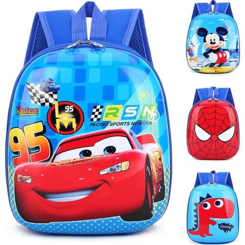 Disney Kids Baby Cartoon School Bags 3D Spiderman Backpack For Kindergarten Girls Boys Cute Schoolbag Childrens Gift