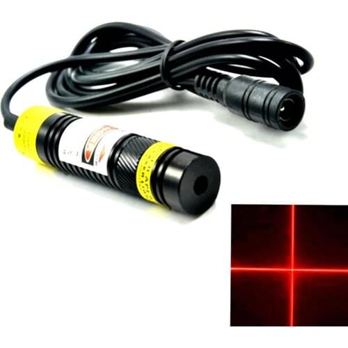 Focusable 648nm 650nm 100mW 16x68mm Red Cross Shape Laser Diode Module w/ 5V Adapter