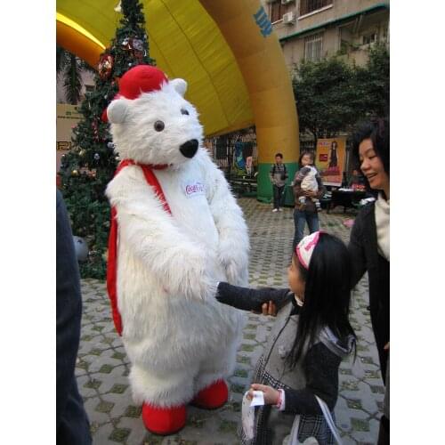 Polar Bear Mascot Costume Adult Size Animal Theme Lovely Cartoon Appearance White Bear Mascotte Mascota Fancy Outfit Suit