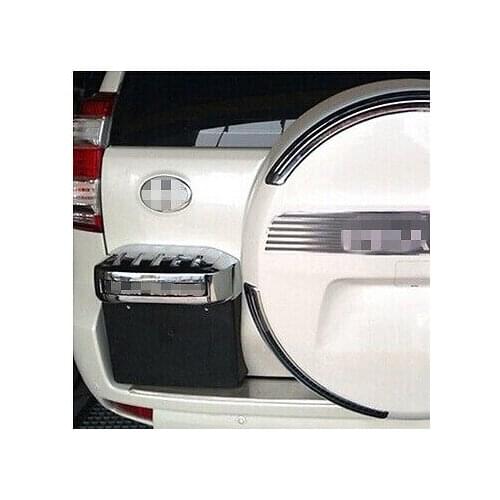 ABS Chrome Rear License Plate Frame Trim Cover For Toyota Prado Fj120 2003-2009