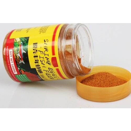 160ml/350ml Aquarium Fish Food Feeding unshelled Healthy Freeze Dried Brine Shrimp Eggs for Tropical Fish Guppy Nutrition Supply