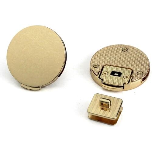 1pcs Metal Bag Built-in Lock Push Lock Clasp Closure Parts for Leather Craft Women Bag Handbag Purse DIY Hardware Accessories