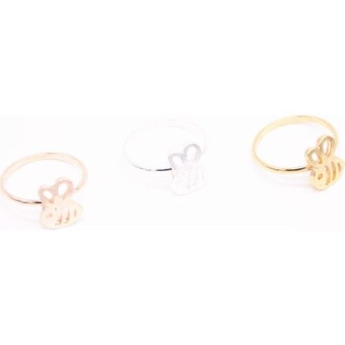 Animal Land girls rings Hollow out bee rings for women attractive for women