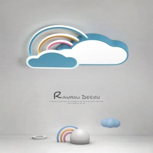 Ceiling lights Cloud+Rainbow led ceiling light For Bedroom childrens room kids room modern ceiling lamp plafonnier led lustre