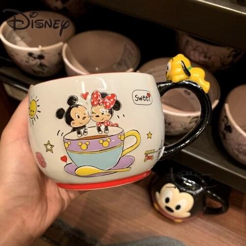 Disney Maker Cute Donald Duck Mickey Minnie 3D Couple Ceramic Maker Large Capacity Water Maker